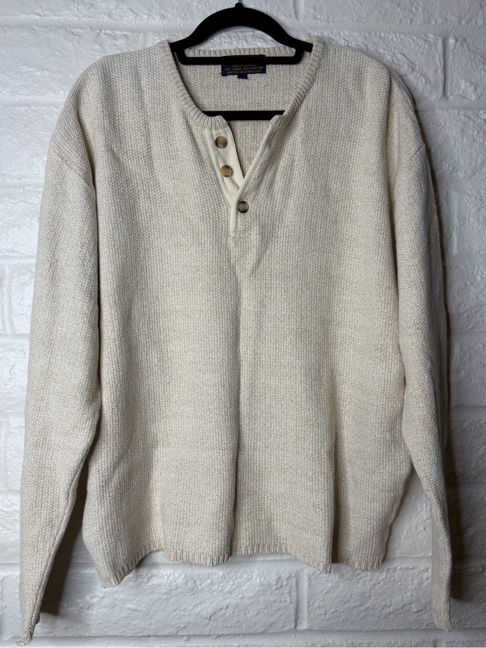 Men's Vintage Brooks Brothers Cotton Linen Blend Sweater Medium